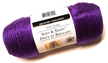 Soft  Shiny Yarn by Loops  Threads  1 Skein  6 Ounces  311 Yards  Purple