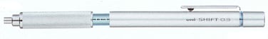 Uni Shift Pipe Lock Drafting Pencil 03 mm Silver Body with Light Blue Accent M3101026