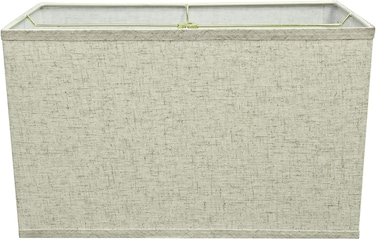 Aspen Creative 36006A Transitional Rectangular Hardback Shaped Construction Beige Wide 8  16 x 10 Spider LAMP Shade