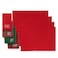 Elrene Home Fashions Holiday Sentiments Fabric Placemat and Napkin Value Set Set of 4 Napkins and 4 Placemats 13 x 19 inches