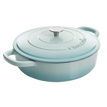Crock Pot Artisan Enameled Cast Iron Braiser WLid 5Quart Aqua