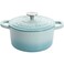 CrockPot Artisan Round Enameled Cast Iron Dutch Oven 7Quart Aqua