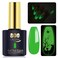 YTD Likomey Glow in the Dark Gel Nail Polish15ml Neon Green Luminous Glow Effect UV Nails GelFall Winter Halloween Fluorescent Bright Manicure Salon Home DIY UV Manicure Nail Art VarnishYG04