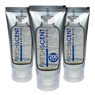 Freshscent Body Wash 1oz 200 Pack Hotel Travel Size Bulk Amenities and Toiletries for Hospitality