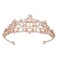 Coronas para 15 Aos Vofler Recuerdos Quinceaeras Quinceanera Quince Rose Gold Pink Tiara Bridal Hair Accessories for Princess Bride Women Flower Girls Wedding Birthday Pageant Prom Homecoming Party