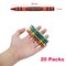 Lucky Art 20 Sets of 4 Packs 80 count Standard Size Crayons  Mini Crayon Packs NonToxic Crayons Crayons in bulk for Kids Party Favors School Supplies for Teachers  Travel Crayons