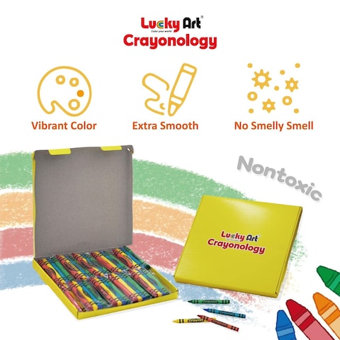 Lucky Art 20 Sets of 4 Packs 80 count Standard Size Crayons  Mini Crayon Packs NonToxic Crayons Crayons in bulk for Kids Party Favors School Supplies for Teachers  Travel Crayons