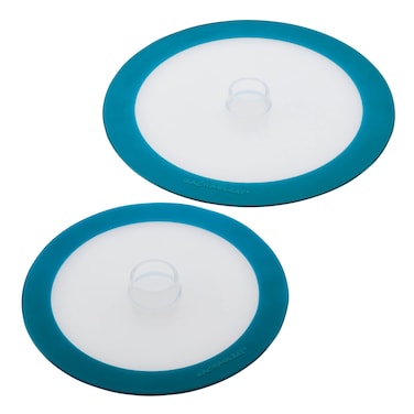 Rachael Ray Tools and Gadgets Silicone Suction Lid Set 2 Piece Teal