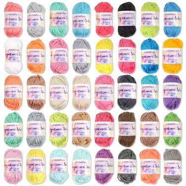 JubileeYarn Amigurumi Select Yarn Bonbons  Baby Weight Acrylic  10gSkein  1 Light Pack1 Dark Pack  40 Skeins