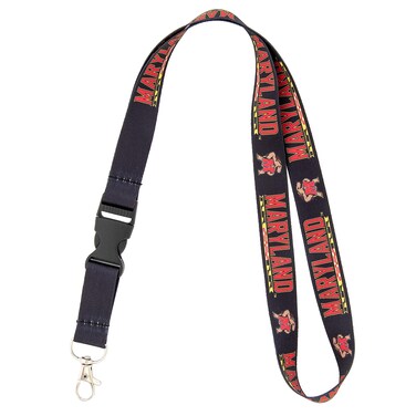 Desert Cactus University of Maryland Lanyard Car Keys ID Badge Holder Keychain Detachable Breakaway Snap Buckle Black