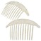 Camila Paris CP2940 French Hair Side Combs White Pearl Interlocking Combs French Twist Hair Combs Strong Hold Hair Clips for Women Bun Chignon UpDo Styling Girls Hair Accessories Made in France