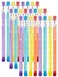 Enday Stackable Pencils in Dazzling Translucent Multi Point Push Fun Pencils with Erasers Stacking Point Lead Pencil in Red Blue Purple and Green 3 Packs of 8 Pencils 24 Pc
