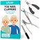 Vive Senior Toenail Clippers for Thick Nails  Heavy Duty Podiatrist Trimmers for Elderly Adults  Fingernail Care Set for Hands Toes Arthritis Diabetics Hand Pain  Professional Sharp Clippers