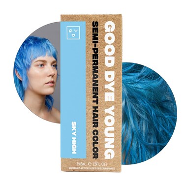 Good Dye Young SemiPermanent Hair Color Vegan and CrueltyFree Blue Hair Dye Last up to 24 Washes NonDamaging Conditioning Hair Color 5FL OZ Sky High