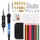 ROYADVE Wood Burning Kit Tool Adjustable Temperature 200 Degree To 450 Degree with 60W Pyrography Pen Full Set Professional Various Wood EmbossingCarvingSoldering Tips for Wood Burner Set