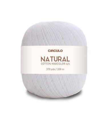 Natural Cotton Maxcolor 44 by Crculo  100 Brazilian Virgin Cotton Pack of 1 Ball  369 yds 7 oz  DK 8001