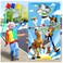 Cartoon Toss Game with 3 Bean Bags  Cartoon Fork Bullseye Theme Party Supplies Decorations Birthday Party Sign for Kids Girls Boys Outdoor Indoor Activity Games