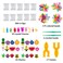 NPLUX 11000 Rainbow Rubber Bands Refill Kit Rubber Band Bracelet Kit with 28Color Loom Bands