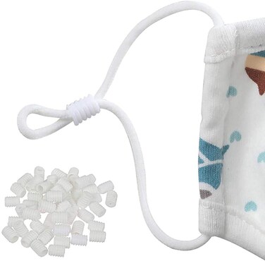 Moosth Cord Locks Plastic Toggles for Drawstrings Elastic Cord Buckles Adjuster Non Slip Stopper 100