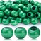 100pcs 20mm Green Painted Wooden Beads Large Hole Round Wood Beads Wooden Macrame Beads Loose Wood Beads for DIY Jewelry Craft Making Garland Decorations Hole 10mm