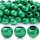 100pcs 20mm Green Painted Wooden Beads Large Hole Round Wood Beads Wooden Macrame Beads Loose Wood Beads for DIY Jewelry Craft Making Garland Decorations Hole 10mm