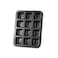 Gurlideo Brownie Cake Pan Square Muffin Pan Mini Loaf PanNonStick Carbon Steel Baking Bread Pan Baking Tray Bakeware 12Cavity