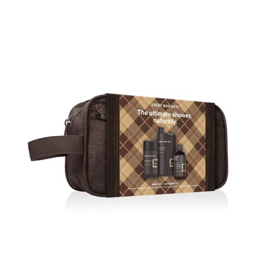 Every Man Jack Sandalwood Bath and Body Gift Set  Perfect for Every Guy  Three Grooming Essentials with Clean Ingredients  Body Wash 2in1 Shampoo  Conditioner Deodorant  Dopp Bag