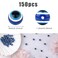 SAVITA 150pcs Blue Evil Eye Beads Eyeball Spacer Beads Handmade Resin Beads Charms for DIY Bracelets Necklace Jewelry Making 8mm03inch