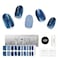Adora Couture Semi Cured Gel Nail Strips 30pcs Blue Glossy with Glitter  Reverse French Reserve Gel Nail Sticker Nail Wraps for Women  Gel Stickers for Nails UV Light Required England Royal