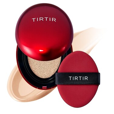 TIRTIR Mask Fit Red Cushion Foundation  Full coverage Weighless Skin fit Satin Glow Finish Korean cushion foundation 21C Cool Ivory 063 Fl Oz Pack of 1
