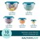 Rachael Ray LeakProof Nestable Container Food Storage Bin Set 10Piece Clear with Teal Lids