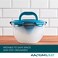 Rachael Ray LeakProof Nestable Container Food Storage Bin Set 10Piece Clear with Teal Lids