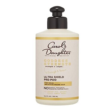 Carols Daughter Goddess Strength Ultra Shield Pre Poo Hair Treatment for Wavy Coily and Curly Hair Protective Hair Detangler with Castor Oil for Weak Hair 102 Fl Oz