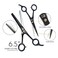 jimy 2 Pc Professional Hair Scissors Cutting Shears 65 Stainless Steel Sharp Black Smooth barber thinning scissors for women and Men