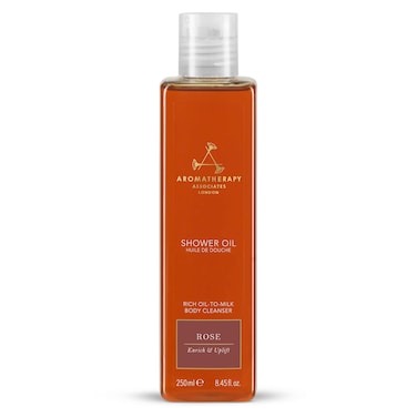 Aromatherapy Associates Rose Shower Oil Soothing Blend of Rose Geranium and Palmarosa Essential Oils to Cleanse Nourish and Moisturize 845 fl oz