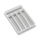 Madesmart Mini 5Compartment Premium Antimicrobial Plastic Silverware Tray for Drawers Cutlery and Utensil Tray Kitchen Drawer Organizer White