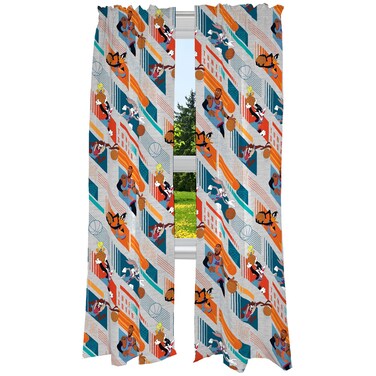 Franco Kids Room Window Curtains Drapes Set 82 in x 84 in Space Jam 2 A New Legacy