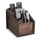 BARGIFTS TV Remote HolderWooden Remote Control Caddy3 Slot Office Supply OrganizersFarmhouse Remote Control Holder TV Remote Caddy Rustic brown