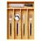 Bellsal Utensil Organizer 10 Inch Silverware Tray for Drawer Utensil Holder Cutlery Organizer Kitchen Drawer Organizer 5 Compartment Small Narrow Bamboo