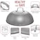 YOSUKATA Wok Lid 136 Inch  Premium Stainless Griddle Dome with Tempered Glass Insert Steam Holes  DishwasherSafe Round Wok Cover for 14 Wok  Chees Melting Dome for Griddle  Grill Basting Cover