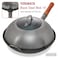 YOSUKATA Wok Lid 136 Inch  Premium Stainless Griddle Dome with Tempered Glass Insert Steam Holes  DishwasherSafe Round Wok Cover for 14 Wok  Chees Melting Dome for Griddle  Grill Basting Cover