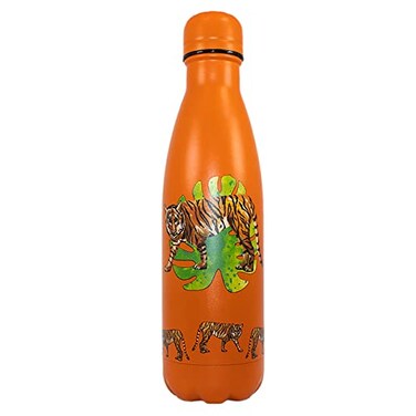 NatureVac Tiger  Stainless Steel Thermal Insulated 17 oz Water Bottle  Drink Stays Hot for 12 Hours and Cold for 24 Hrs Leakproof Vacuum Flask Water Bottle for Gym Travel Sports School