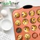 NutriChef 24Cup Nonstick Mini Muffin Pan  Heavy Duty Carbon Steel Bakeware Tray with Red Silicone Handles  Bake Mini Cupcakes Muffins  Savory Treats  16 x 10 Copper