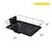 SpaceSaving 3Piece Dish Drainer Rack Set with Cutlery Holder  Maximize Countertop Space Black