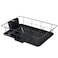 SpaceSaving 3Piece Dish Drainer Rack Set with Cutlery Holder  Maximize Countertop Space Black