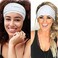 CAKURE Crystal Wide Headbands Rhinestone Head Bands Black Turban Headband Elastic African Head Wraps Sport Hair Bands for Women and Girls Pack of 3