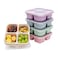 Luriseminger 5 Pack Bento Lunch Box4 Compartment Snack ContainersDivided Snack BoxMeal Prep Lunch Containers FOR KidsToddleAdultsFood Storage Containers for School Work and Travel