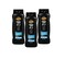 3 pack of PowerStick 3in1 Body Wash Shampoo and Conditioner for Men Cool Blue Water