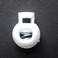 ZQMALL 20 Pieces Spring Cord Lock Single Hole Cord Locks Round Toggle Stoppers Sliding Cord Fastener Locks End White 22 x 18mmQ110