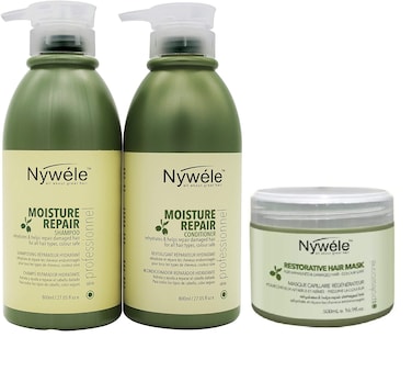 Nywele Professional Moisture Repair Shampoo  Conditioner 27oz and Hair Mask 169oz